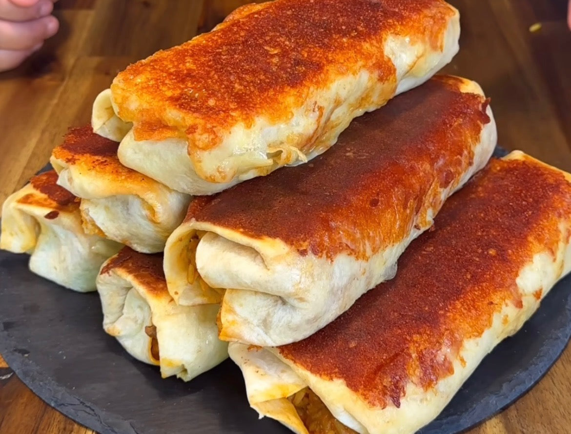 High Protein Grilled Chicken and Cheese Burrito