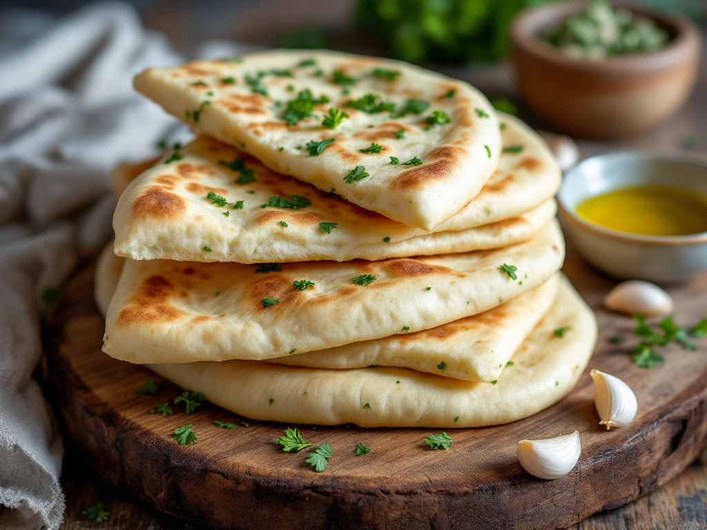 Protein Garlic Flat Bread