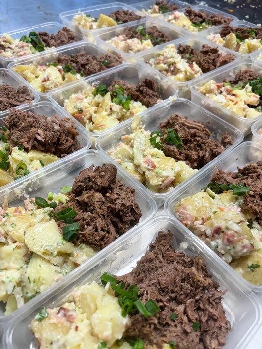 XL Slow Cooked Lamb Shoulder with Potato Salad